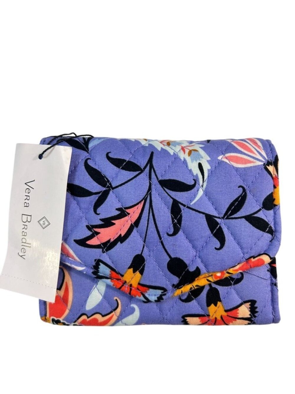 Vera Bradley Mural Garden RFID Quilted Mini Trifold Wallet MSRP $59 NWT